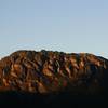 Andorinha´s mountain range seen in the glowing light of sunset from the Ostra Trail.