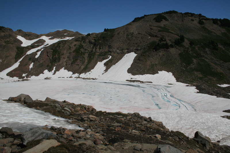 Goat Lake can remain frozen into the late fall.