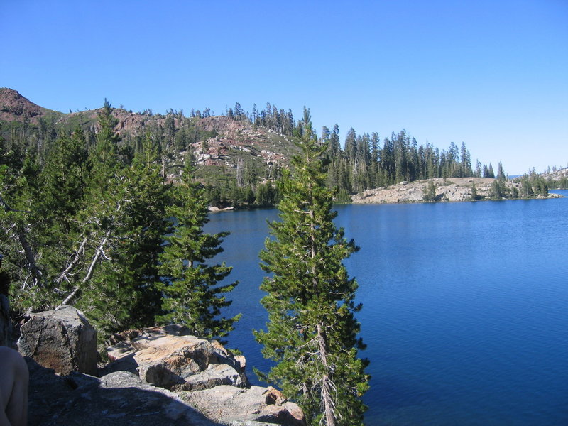 Island Lake is a great place to take a rest along the Crooked Lakes Trail.