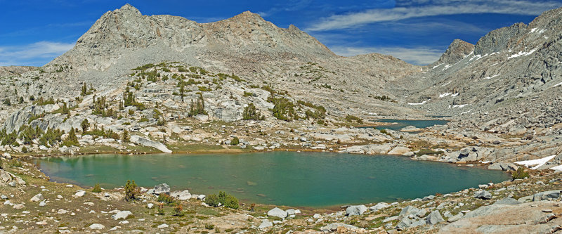 Bullet Lake(s) looking towards Valor Pass.