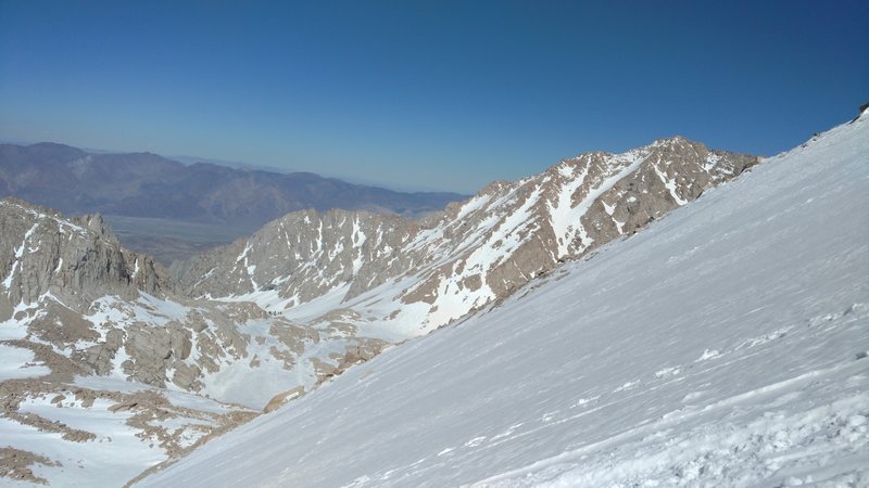 Halfway down the chute, looking right.