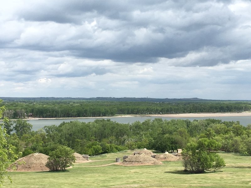 Enjoy great views of the reconstructed earthlodge village and Missouri River from the Little Soldier Loop.