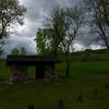 This trailhead structure provides shelter when the rains move in.