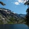 An alpine lake with waterfalls on the granite cliffs high in the Trinity Alps Wilderness Area in Northern California. from Prindleman under CC BY-SA