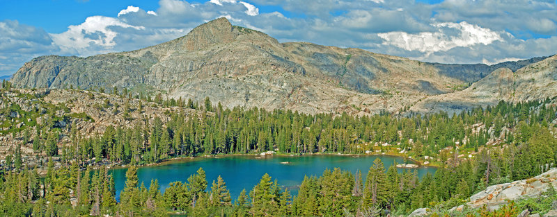 Bear Lake and Haystack Peak pose in the noonday sun. This very remote lake is one of my favorites.