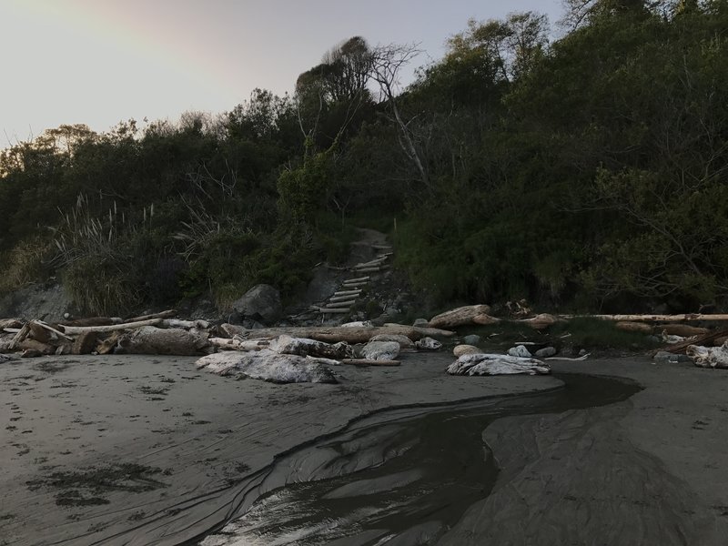 Old Home Beach Trail staircase.