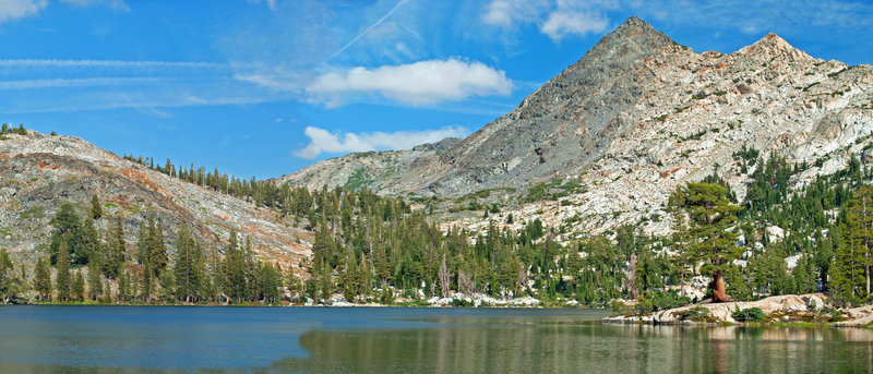 Black Bear Lake and Bigelow Peak create a beautiful backcountry scene.