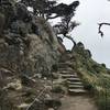 Beautiful stone stairs take you to the viewpoint.