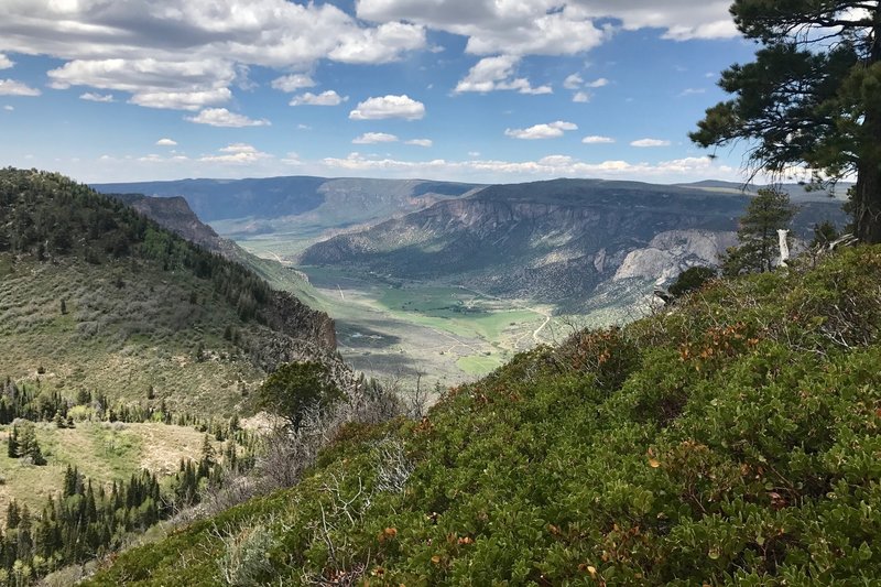 Unaweep Canyon from the top of the Unaweep Trail #612.