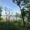 An early morning inversion lingers above the Delaware River.