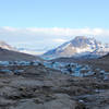 This is all that remains of the glacier lake after the ice dam broke and drained it.