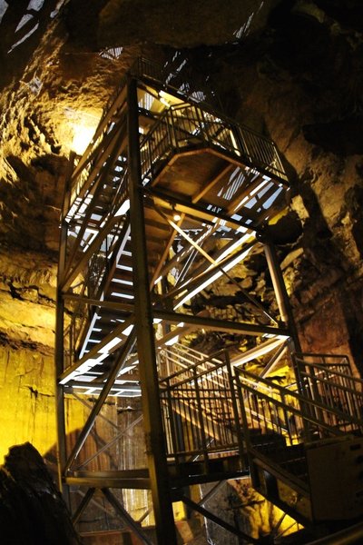 Staircase Tower ascends through the cave.