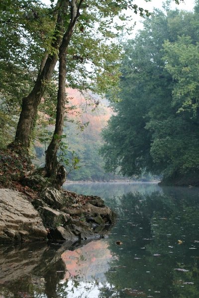 The Green River flows peacefully by the Turnhole Bend Trail. Photo credit: NPS Photo.