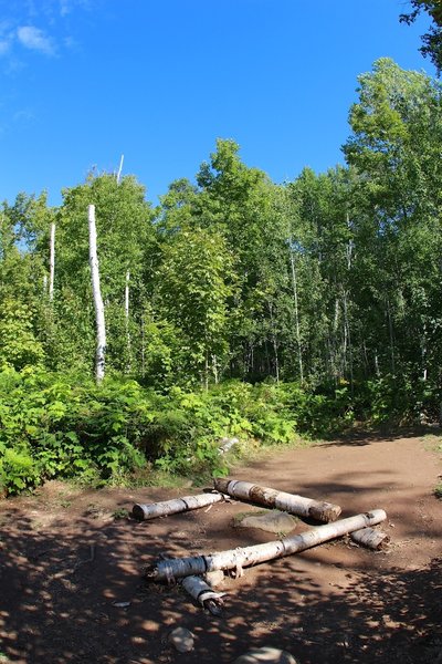 An empty campsite waits for a visitor at South Lake Desor Campground.