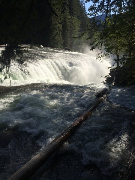 Lower Lewis River Falls is quite beautiful from the lower viewing platform.