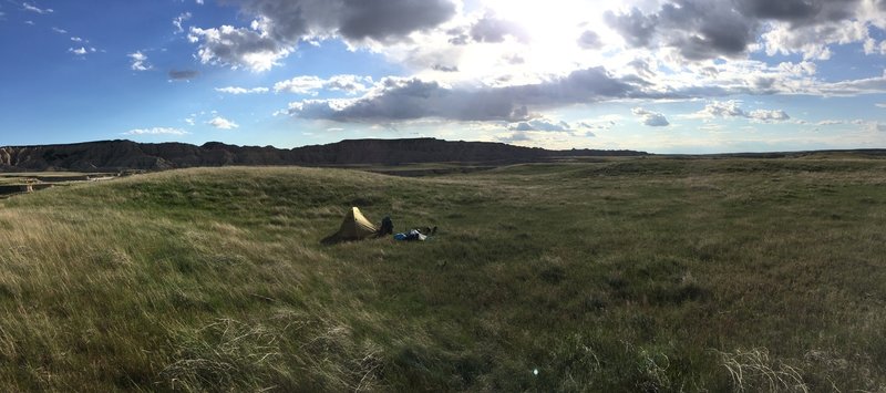 The Sage Creek Basin provides plenty of beautiful spots to camp.