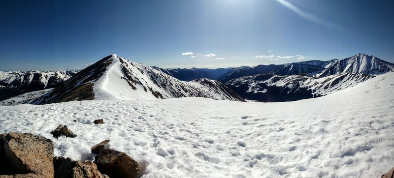 This view awaits on one of the saddles before the last climb to Mt. Sniktau.