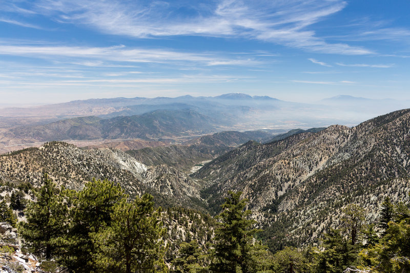 Butler Peak and I-15 from the Three T's Trail.