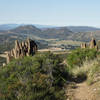 Small pinnacles flank the Pacific Crest Trail on the way to Kitchen Creek.