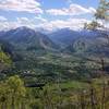 View from Red Mountain, traversing its face on the Sunnyside Trail.