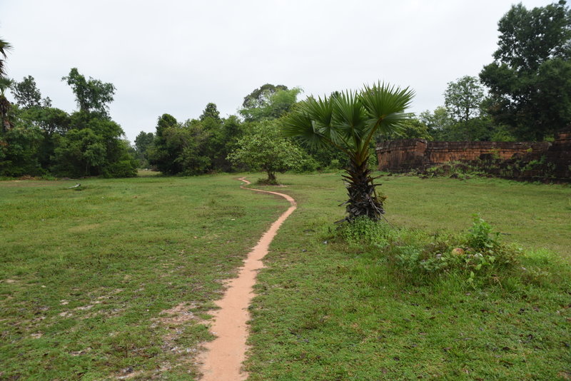 A smooth path travels around the temple.