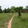 A smooth path travels around the temple.