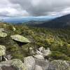 Where the trail crosses through scree fields it provides some great views.