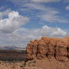 Interesting clouds on the Shakespeare Arch - Sentinel Trail.