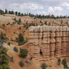 A hoodoo wall formation along the Fairyland Loop Trail.