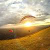 Top of the World Flying Camp makes for a great trailside spectacle on an early morning on the mountain.