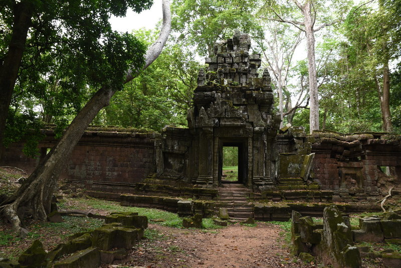 The reverse side of the gate that leads to the compound.