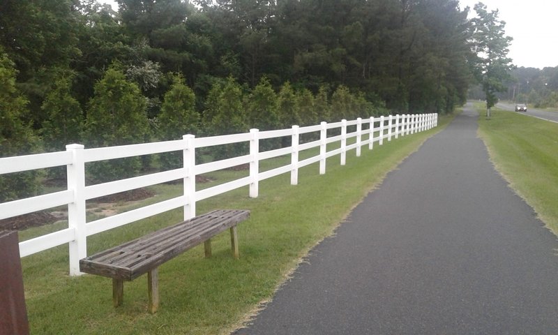 The trail is beautifully paved near the Aerial Avenue Entrance.