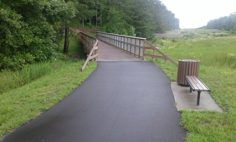 Multiple boardwalks aid your passage along the Duck Pond Trail.