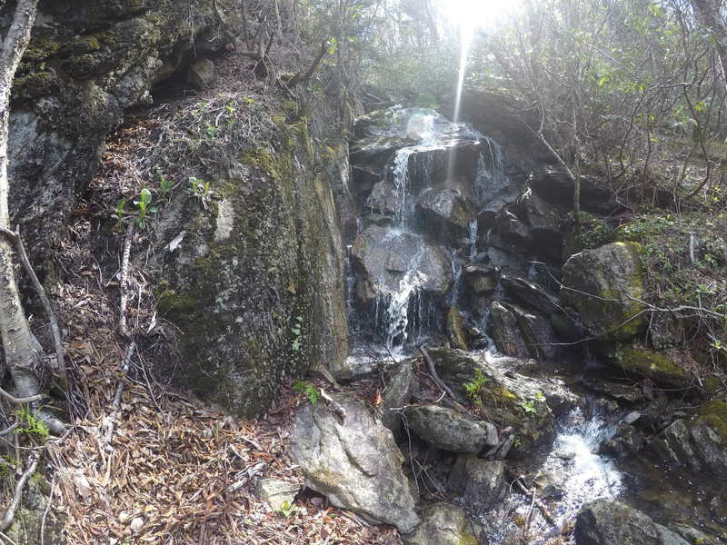 Cattail Creek Waterfalls is a pleasant treat along the trail.