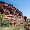 Rock formations and a vegetated floor make the Hog Canyon Trail a fun option.