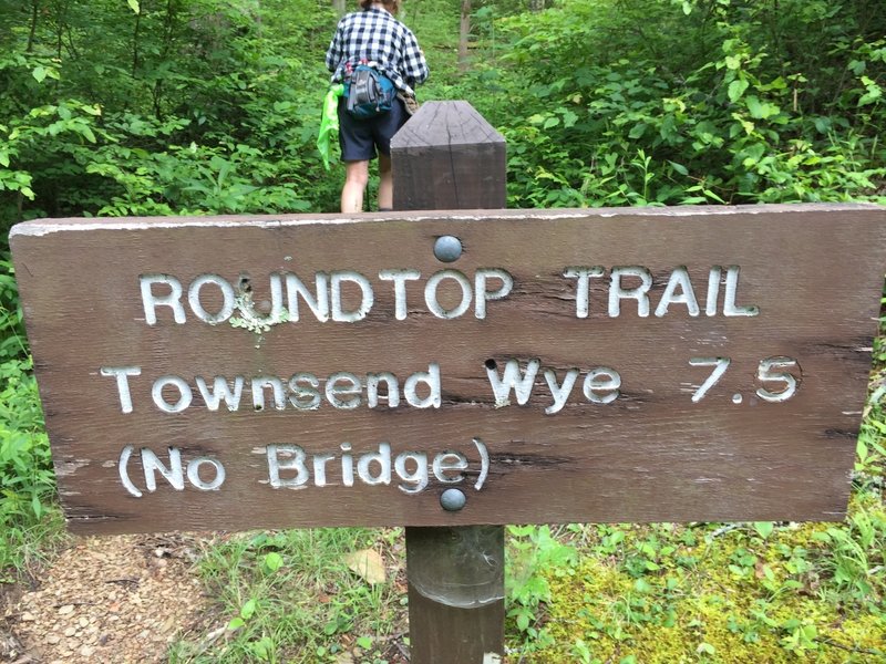 Start of the Roundtop Trail.
