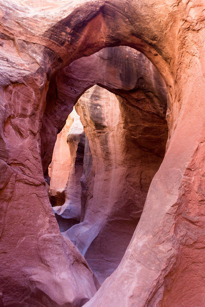 Lighting in Peek-a-boo Gulch is best in the morning.