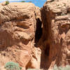 Getting into Peek-a-boo Gulch from the bottom requires some climbing skill.