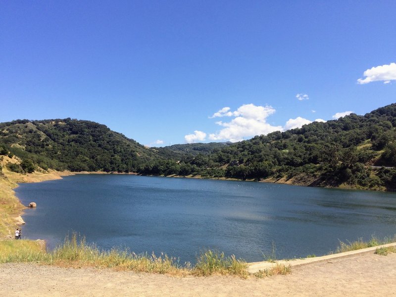 View of Guadalupe Reservoir from the Quicksilver -McAbee Loop.