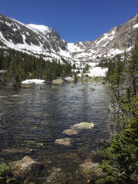 A small lake on Chaos Creek.