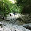 Approaching the falls from the Walls of Jericho.