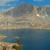 Hell For Sure Lake sits just over a low ridge from  Arctic and Horseshoe lakes, in the basins below Mt. Hutton.