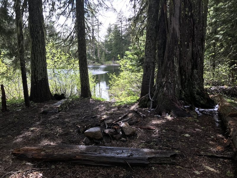 This is the secondary campsite at Mill Creek Lake in Six Rivers National Forest.