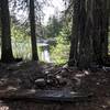 This is the secondary campsite at Mill Creek Lake in Six Rivers National Forest.