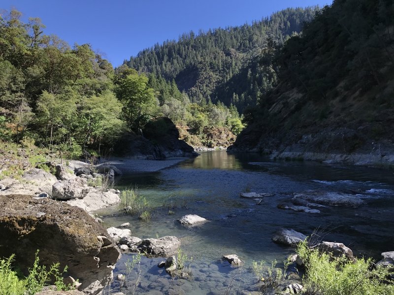 Surprise Creek Beach is right along South Fork Trinity River.