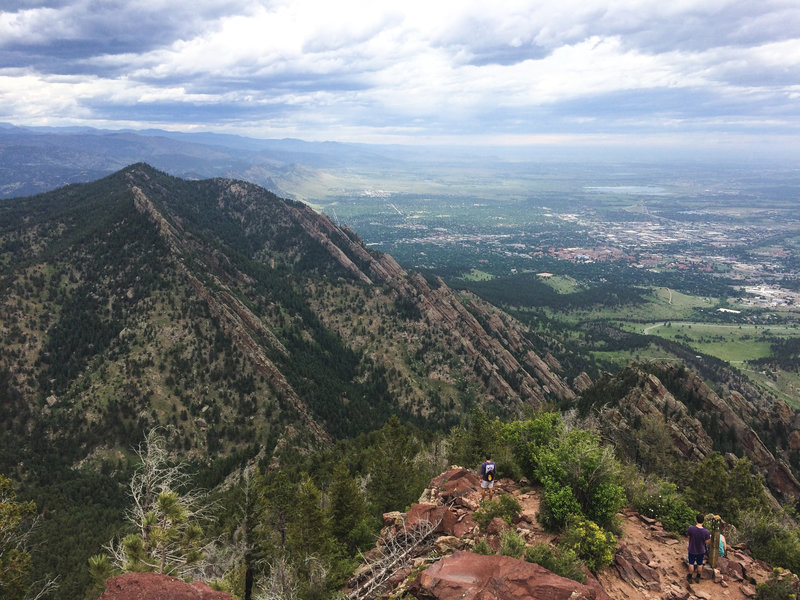 You'll catch a great profile view of the Boulder Flatirons from the summit of Bear Peak.