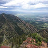 You'll catch a great profile view of the Boulder Flatirons from the summit of Bear Peak.