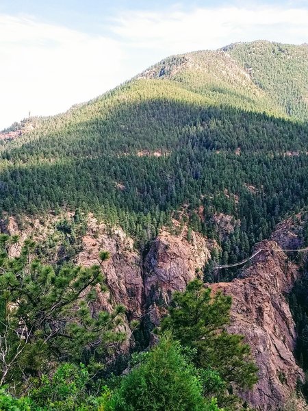 You can overlook part of the Broadmoor's Soaring Adventures from the summit of Mt. Cutler.