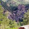 You can glimpse a view of Helen Hunt Falls from near the summit of Mt. Cutler.