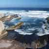 Cliffs provide a great view of the coast on the Bluff Trail.